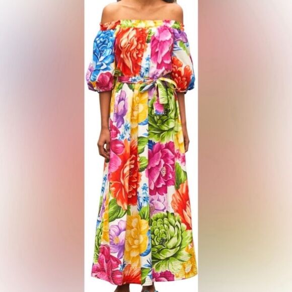 FARM Rio Chita Floral Cotton Dress - Picture 2 of 3